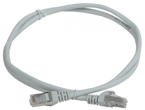 Шнур коммутационный кат. 5Е FTP 2м серый | код PC01-C5EF-2M-G | GENERICA by IEK