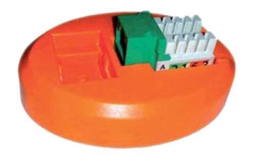 Площадка для заделки модулей Keystone Jack серии KJ2 80х60 мм цвет оранжевый, Hyperline KJ2-PS-OR | код 281782 | Hyperline