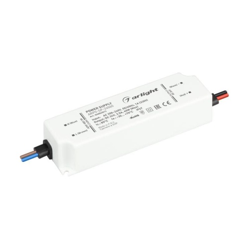 Блок питания ARPV-SP-24060 (24V, 2.5A, 60W) (ARL, IP67, пластик, 5 лет) | код 040045(1) | Arlight Блок питания ARPV-SP-24060 (24V, 2.5A, 60W) (ARL, IP67, пластик, 5 лет) | код 040045(1) | Arlight