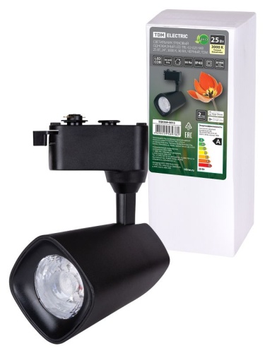Светильник трековый однофазный LED TRL-02-025-WB 25 Вт, 24°, 3000 К, 90 Ra, черный, TDM | код SQ0369-0015 | TDM