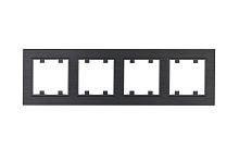 Рамка 4-м Karea LINE STAR дым. металлик Makel 86050704