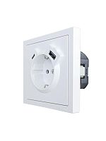 ZIMA Розетка с/з TC + USB разъем белая LEZARD | код 704-0288-181TC | LEZARD