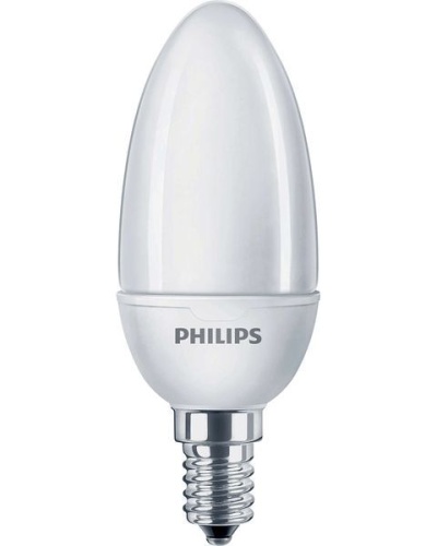 Лампа энергосберегающая (КЛЛ) Softone Candle (свеча) 5Вт 220-240В E14 2700K PHILIPS | код 8727900897159 | PHILIPS