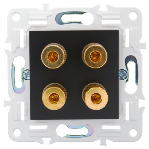 SKANDY Аудиорозетка 4-мест. SK-A01Bl черн. IEK | код SK-S40-K02 | IEK фото 3