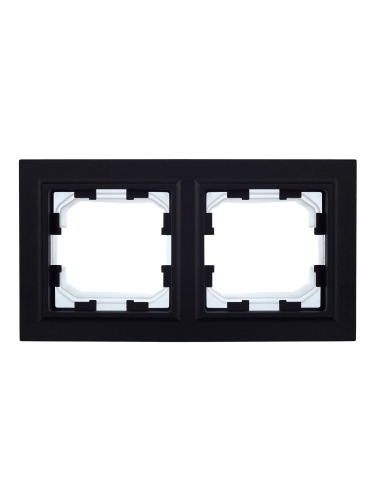 BRITE Рамка 2-местная IP44 РУ-2-БрЧ-44 черный | код BR-M22-44-K02 | IEK фото 2