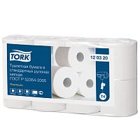Бумага туалетная TORK (Система Т4), 2-слойная, спайка 8 шт. х 23 м, Premium, 120320 | код 127835 | TORK