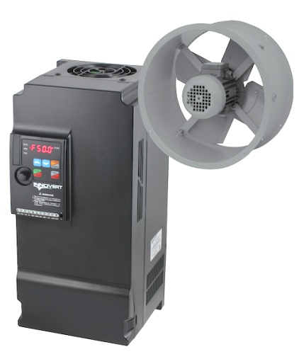 Преобразователь частоты INNOVERT VENT IVD552B43E (5,5 кВтx380 В), выходной ток 12,5 А | код IVD552B43E | INNOVERT