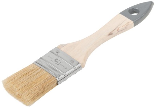 Кисть флейцевая ''Лайт'', натуральная cветлая щетина, деревянная ручка 1,5'' (38 мм) | код 804 | FIT фото 2