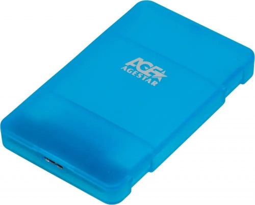 Внешний корпус для HDD/SSD AgeStar 3UBCP3 SATA USB3.0 пластик синий 2.5 | код 391080 | AgeStar
