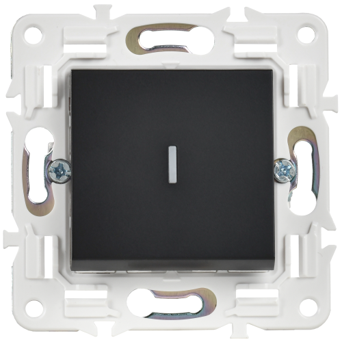 SKANDY Выключатель 1-клавишный проходной с индикацией 10А SK-V08Bl черный IEKновинка | код SK-V12-1-10-K02 | IEK фото 4