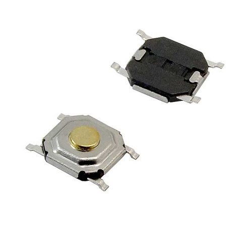 Тактовая кнопка RUICHI IT-1187U, 5.2x6.2x1.5 мм, OFF-(ON), SPST, 50 мА, 6 В, 100 мОм | код 83334 | Ruichi