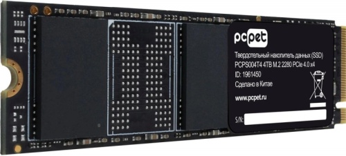 Накопитель SSD PC Pet PCIe 4.0 x4 4TB PCPS004T4 M.2 2280 OEM | код 1961450 | PC PET