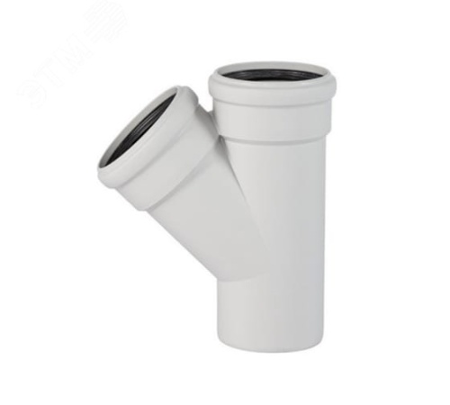 Тройник двухраструбный 45 град. 75 для бесшумной канализации | код 333200 | Ostendorf