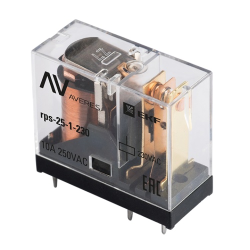 РП slim 25/1 10A 230В AC AVERES | код rps-25-1-230 | EKF