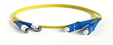 Патч-корд волоконно-оптический (шнур) SM 9/125 (OS2) FC/UPC-SC/UPC 2 мм duplex LSZH 3 м, Hyperline FC-D2-9-FC/UR-SC/UR-H-3M-LSZH-YL | код 238568 | Hyperline