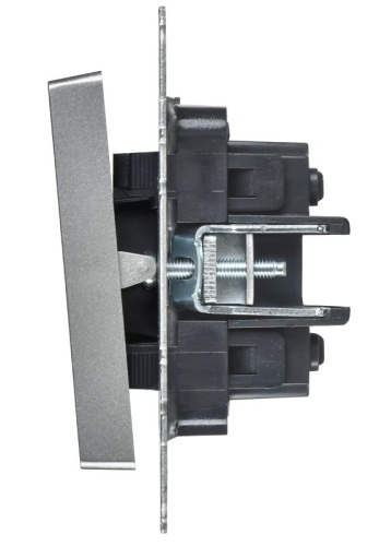 BRITE Выключатель 2-клавишный перекрестный 10А ВС10-2-3-БрА алюминий IEK | код BR-V23-0-10-K47 | IEK фото 3