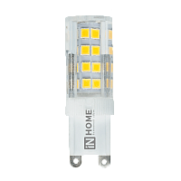 Лампа светодиодная LED-JCD-VC 3Вт 230В G9 3000К 260Лм IN HOME | код 4690612019857 | IN HOME