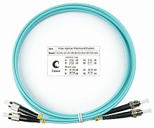 Cabeus FOP-50-FC-ST-15m Шнур оптический duplex FC-ST 50/125 mm OM3 15м LSZH | код 8457c | Cabeus