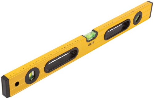 Уровень "Янтарь" 3 глазка ручки усиленный корпус фрезер. рабочая грань шкала 600мм FIT 18162 фото 2