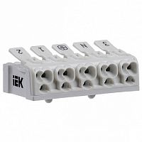 Клемма пружинная соединительная КСПн5-3L+N+PE | код. UKZ-B06-5P-H1-E0-10 | IEK