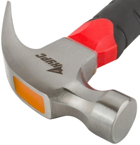 Молоток-гвоздодер, укороченный, фиброглассовая обрезиненная ручка 25 мм, 225 гр | код 44765 | FIT фото 4