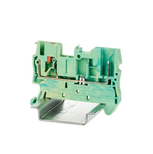 Клемма заземления под вставной штекер зажим push-in; 2 точки подключения; 2.5кв.мм DKC VPR-2.5-1P-PE