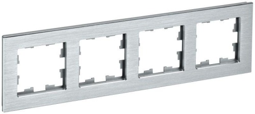 Рамка 4-м BRITE РУ-4-1-БрА металл алюм. | код. BR-M42-M-K47 | IEK