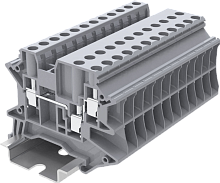 TU4-3-GY Клемма TU 3-контактная проходная винтовая, сеч.4мм2, сер., шт | код TU4-3-GY | SUPU