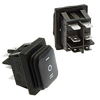 Клавишный переключатель RUICHI SB090, IP65, ON-OFF-ON, 22x30 мм | код 100080 | Ruichi