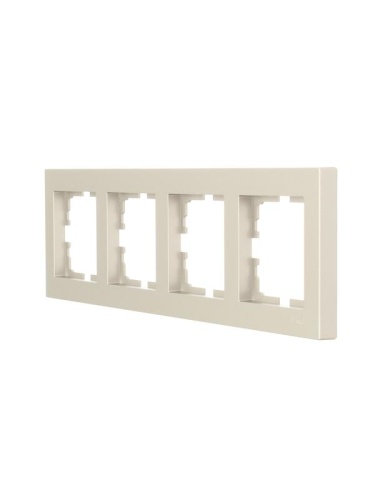 Рамка 4-местн. горизонт. VESNA титан LEZARD 742-3700-149 фото 3