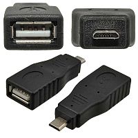 Разъём USB RUICHI USB AF/Micro 5P, чёрный | код 86319 | Ruichi
