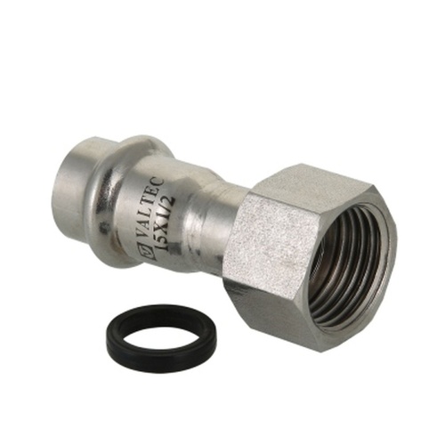 Соединитель с накидной гайкой нерж. сталь 15х3/4" | код. VTi.908.I.001505 | VALTEC