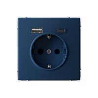 ARTGALLERY РОЗЕТКА 16А с 2 USB A+C, 5В/2,4А/3,0А, 2х5В/1,5А, механизм, АКВАМАРИН | код GAL001132 | Systeme Electric