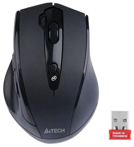 Мышь A4Tech V-Track G10-810FS черный оптическая (2000dpi) silent беспроводная USB (7but) | код 1146008 | A4TECH