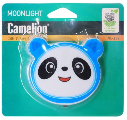 Светильник светодиодный NL-252 "Панда" LED ночник с выкл. 220В Camelion 15005