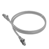 Патч-корд LANMASTER FTP кат.6, 0.5 м, серый | код LAN6-S45-45-0.5-GY | LANMASTER