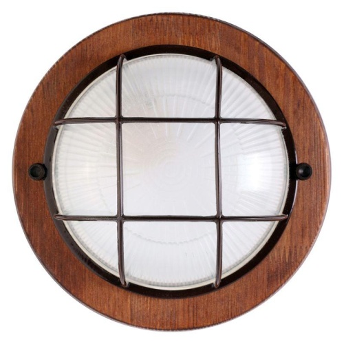 Светильник НБП 03-60-0022 УХЛ4 "Решетка" 230В 60Вт 1301D круг орех Camelion 14089 фото 5