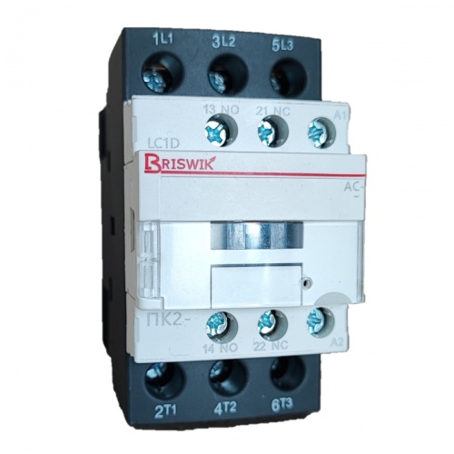 Контактор Briswik ПК2-03211230LC1D 32А 230V/AC 1НО/1НЗ | код LC1D03211P7.BR | Briswik