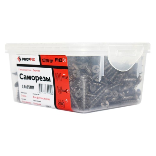 Саморез СГД 3,8х35 усиленный (TWN) (500 шт) - контейнер PRO | код 146431 | Tech-KREP