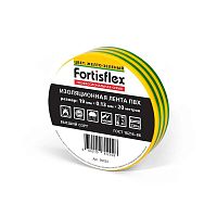 Изолента ПВХ 19х0.13x20 (ж/з) | код 90824 | Fortisflex