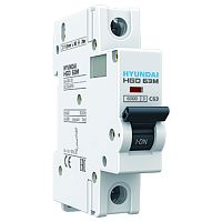 Автоматический выключатель HGD63-M 1PMBS0000C 00016 1 полюс, 16А, ток к.з. 6kA, хар-ка B (STANDARD) | код 13.04.000856 | HYUNDAI