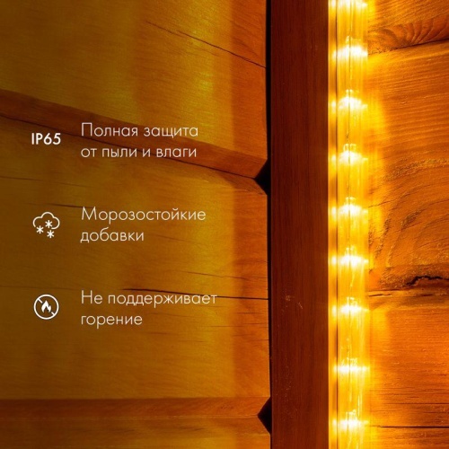 Шнур светодиодный Дюралайт чейзинг 3Вт 24LED/м тепл. бел. (уп.100м) Neon-Night 121-326-4 фото 2