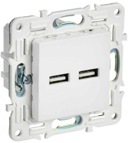 SKANDY Роз. USB A+A 3,1А SK-R15W арк. бел. IEK | код SK-U21-D31-K01 | IEK