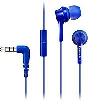 Гарнитура вкладыши Panasonic RP-TCM115GC 1.2м синий проводные в ушной раковине (RP-TCM115GCA) | код 1075048 | PANASONIC