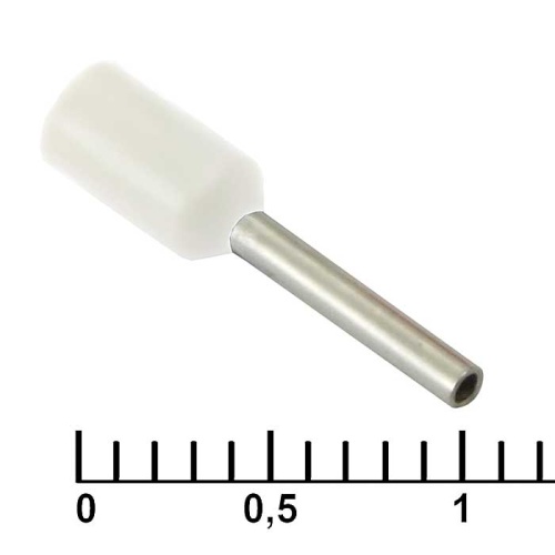 Наконечник на кабель RUICHI DN00508, белый, 1x8 мм, 0.5 мм2 | код 90953 | Ruichi