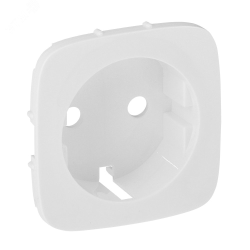 Valena ALLURE Лицевая панель для силовой розетки 2К+З с зажимами 6кв мм Белая | код 755255 | Legrand