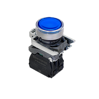 Кнопка синяя с подсветкой, 1NO, 24V AC/DC, IP65, металл MTB4-BW36711 | код 137168 | MEYERTEC
