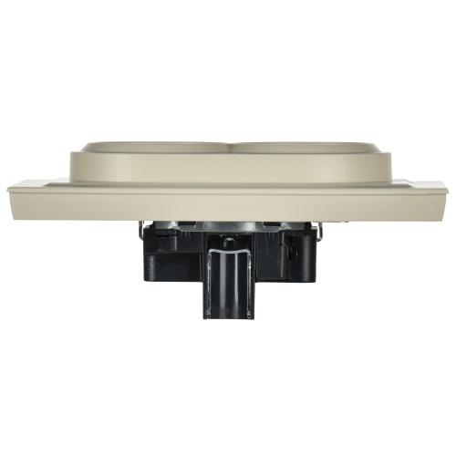 BRITE Розетка 2-местная с заземлением без защитных шторок 16А в сборе РС12-3-БрКр бежевый | код BR-R21-16-K10-F | IEK фото 3