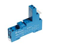 Розетка с винтовыми клеммами (с зажимной клетью) для реле 40.51, 40.52, 40.61, 40.62, применяются модули 99.80, в комплекте металлическая клипса 095.71, версия: синий цвет | код 95.95.3SMA | FINDER