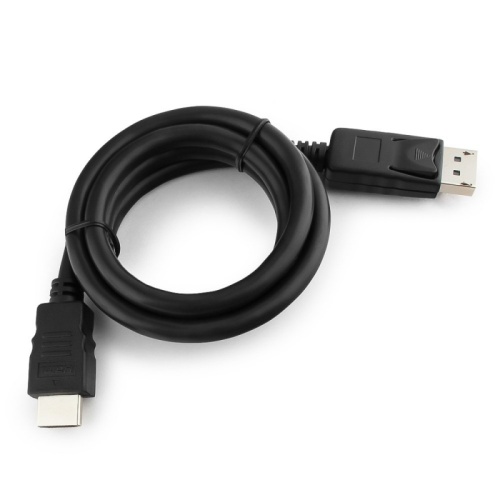 Кабель DisplayPort->HDMI Cablexpert CC-DP-HDMI-1M, 1м, 20M/19M, черный, экран, пакет | код CC-DP-HDMI-1M | Cablexpert